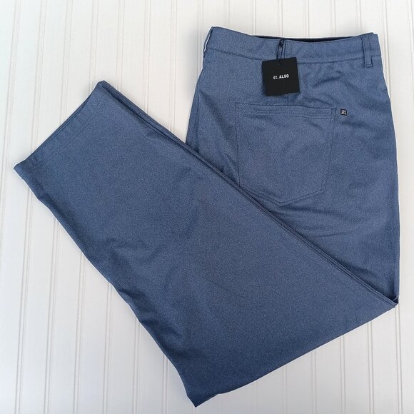 01 ALGO Pants 52 x 32 Gray Performance Fit Moisture Wicking UPF 40 Comfort Mens - Picture 1 of 16